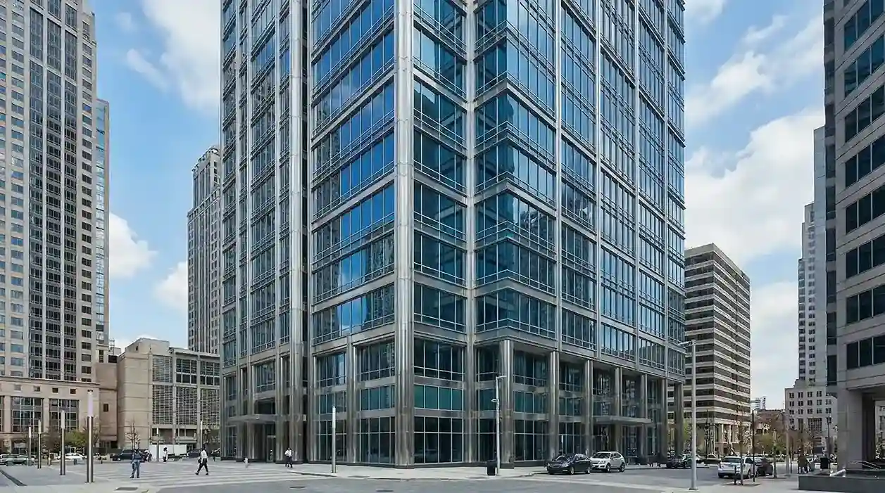 Modern high-rise commercial building in Denver Colorado